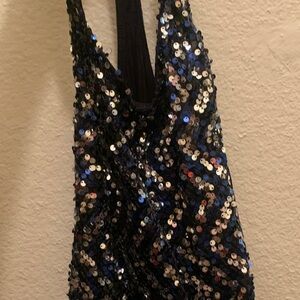 Sequin Black and Silver Women's shirt